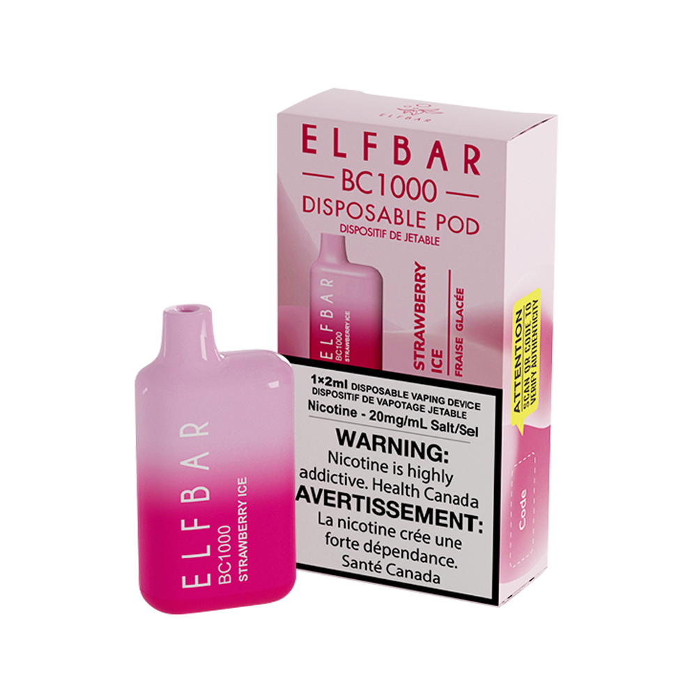 Strawberry Ice Elfbar BC 1000 Disposable Vape